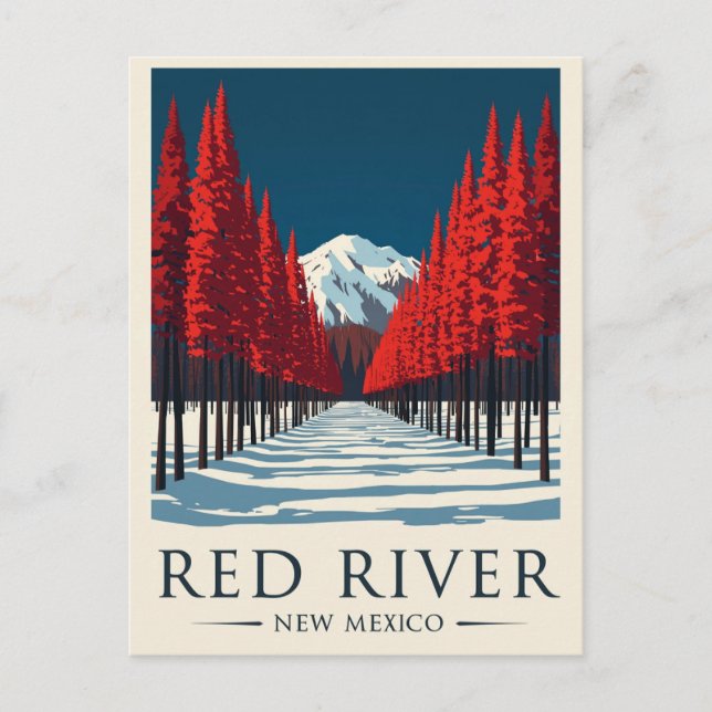Red River New Mexico Vintage Travel Postcard (Front)