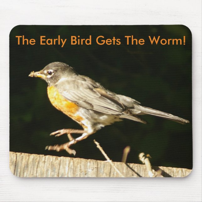 Red Robin Bobbin Mouse Pad (Front)
