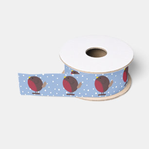 Red Robin Christmas Gift Wrapping Grosgrain Ribbon