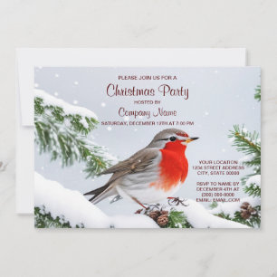 Red Robin Christmas Party Holiday Invitation