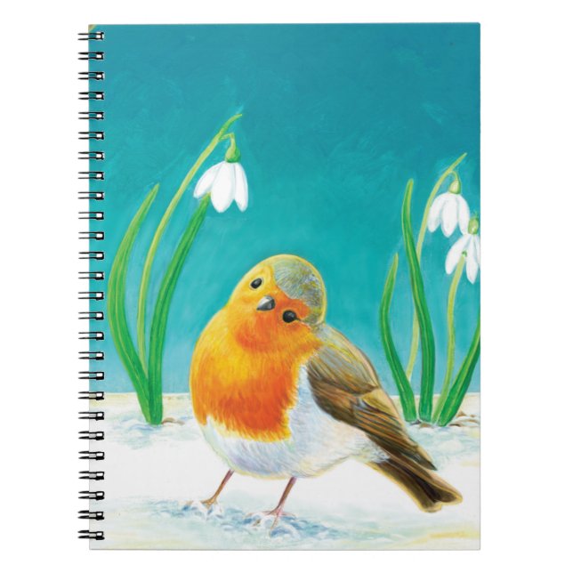Red Robin Illustration Notebook (Front)