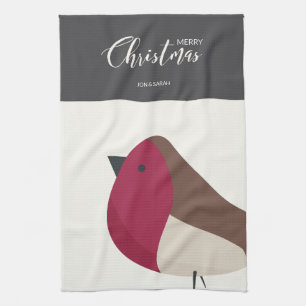 Red Robin Tea Towel