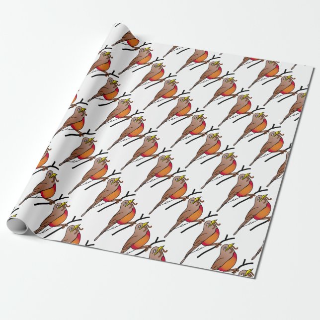 red-robin wrapping paper (Unrolled)