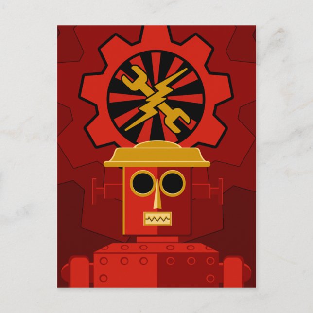 Red Robot Postcard (Front)