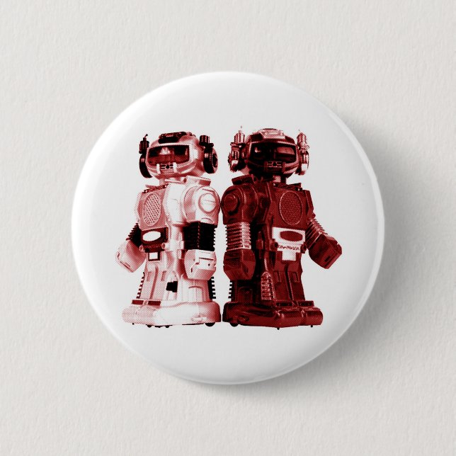 red robots button (Front)