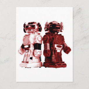 red robots postcard