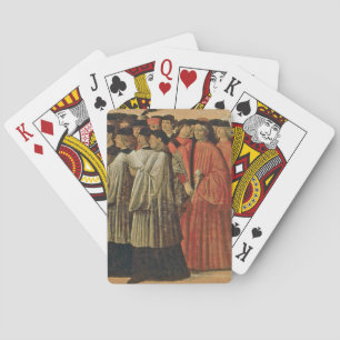 Red rock, c.1895 (oil on canvas) 2 playing cards