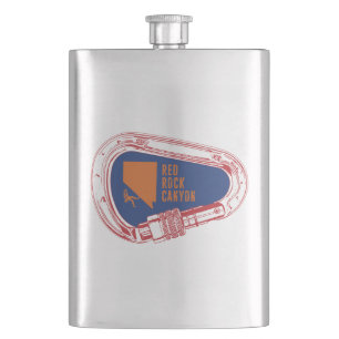 Red Rock Canyon Climbing Carabiner Hip Flask