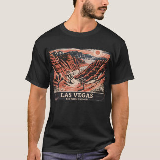 Red Rock Canyon Las Vegas Retro Vintage Travel WPA T-Shirt