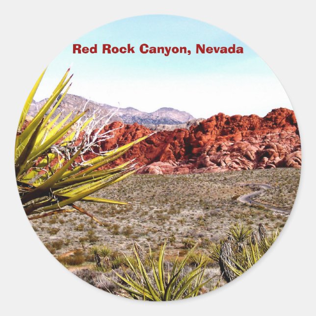Red Rock Canyon, Nevada Classic Round Sticker (Front)