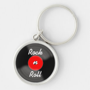 Red Rock N Roll Record Keychain 
