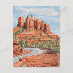 Red Rock, Sedona, Arizona Drawing Postcard