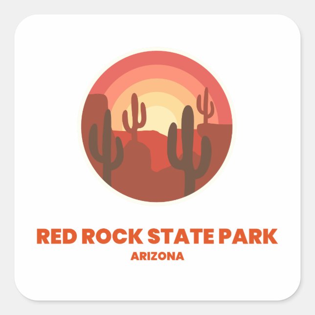 Red Rock State Park - Arizona Square Sticker (Front)