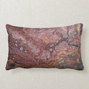 Red Rock With Texture Lumbar Cushion