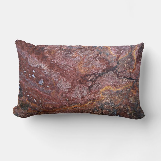 Red Rock With Texture Lumbar Cushion (Front)