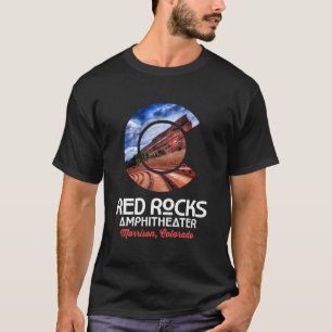 Red Rocks Amphitheatre Colorado State Flag Morriso T-Shirt