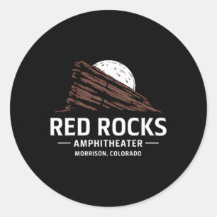 Red Rocks Amphitheatre Morrison Colorado Hiking So Classic Round Sticker