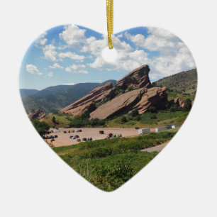 red rocks ampitheatre in Morrison Colorado Ceramic Tree Decoration