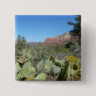 Red Rocks and Cacti I 15 Cm Square Badge