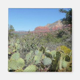 Red Rocks and Cacti I Magnet
