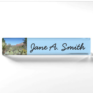 Red Rocks and Cacti I Nameplate