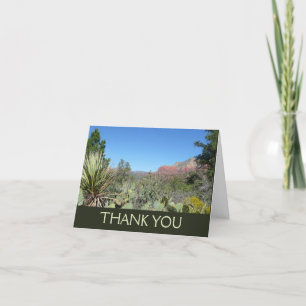 Red Rocks and Cacti I Thank You Card