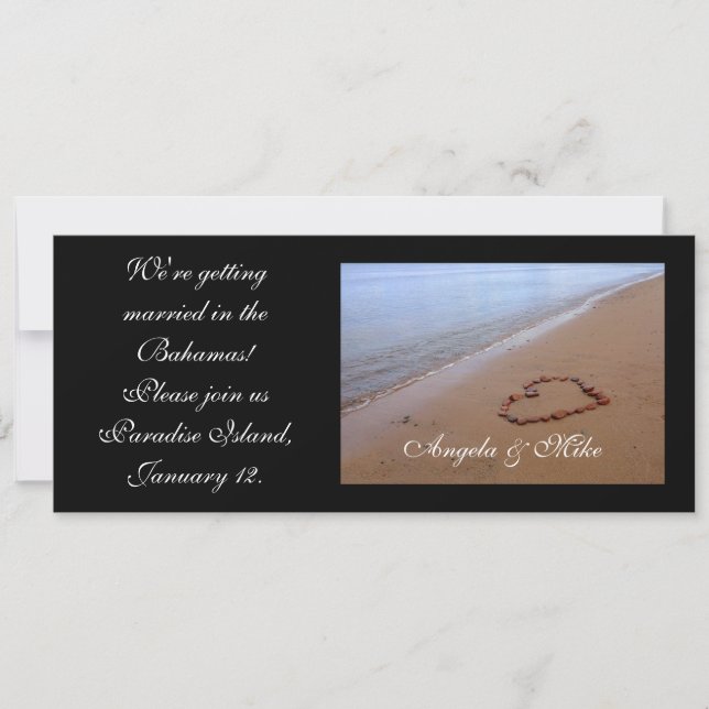 Red Rocks Heart in the Sand Invitations (Front)