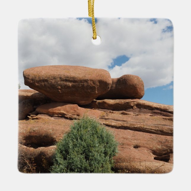 Red Rocks in Morrison, Colorado Ceramic Ornament (Front)