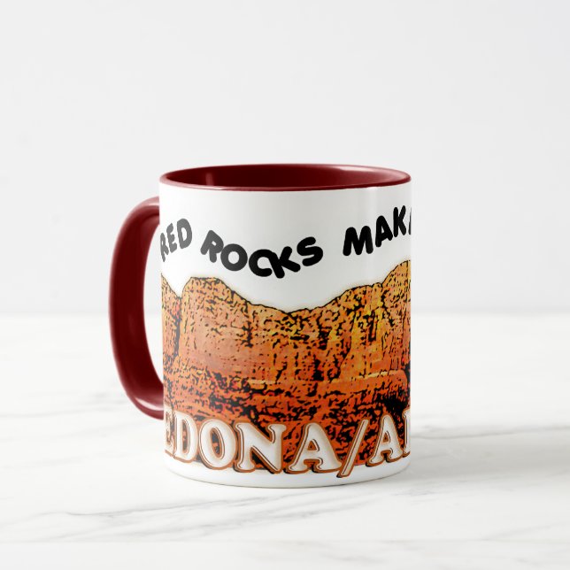 Red rocks make me happy Mug (Front Left)