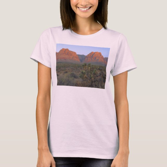 Red Rocks Right At Sunrise T-Shirt (Front)