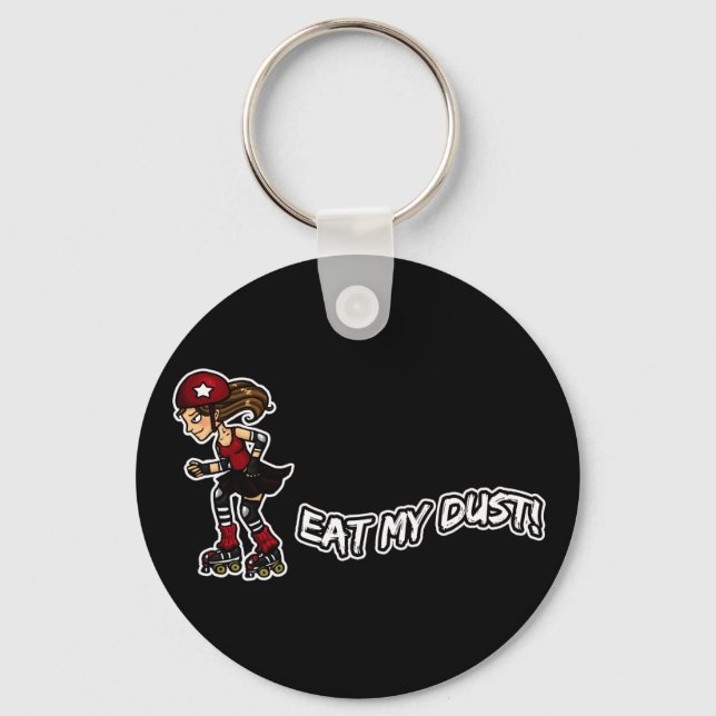 Red Rollerderby jammer Key Ring (Front)