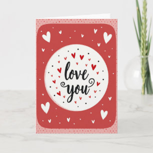 Red Romantic Love You Card