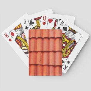 Red Roof Tile Playing Cards