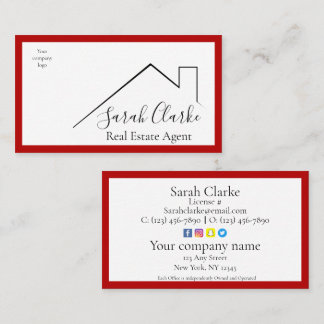 Red Roof Top  Business Card