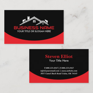 Red Roofers Professional Roofing Service Business Business Card