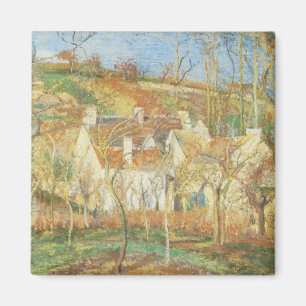 Red Roofs, Corner of a Village, Winter by Pissarro Magnet