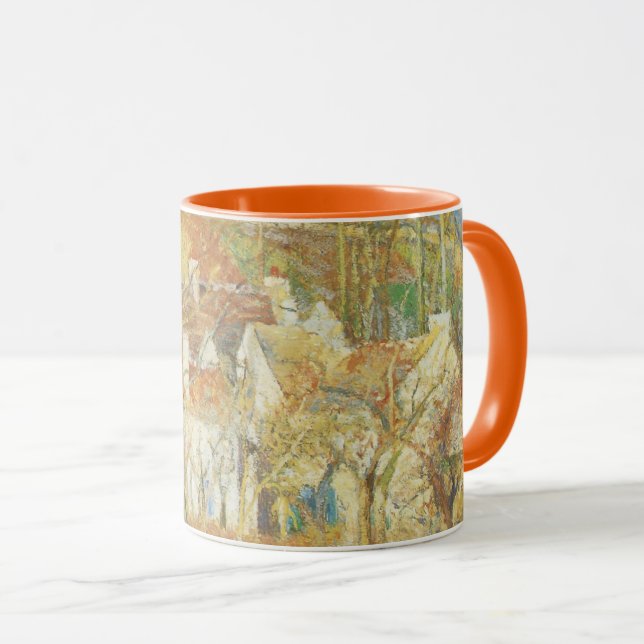 Red Roofs, Corner of a Village, Winter by Pissarro Mug (Front Right)