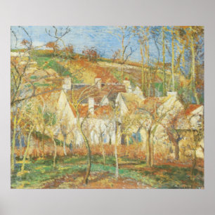 Red Roofs, Corner of a Village, Winter by Pissarro Poster