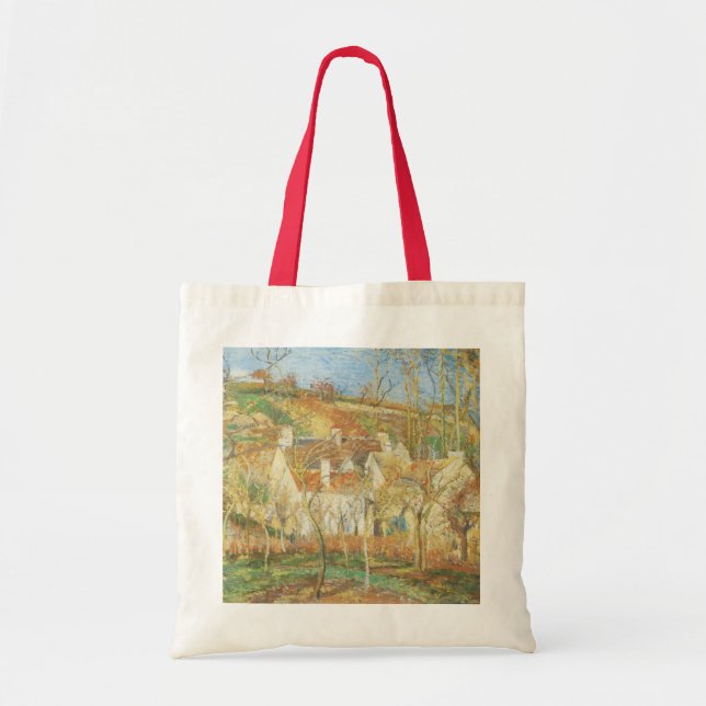 Red Roofs, Corner of a Village, Winter by Pissarro Tote Bag (Front)