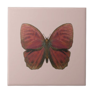 Red Rooster Butterfly Tile