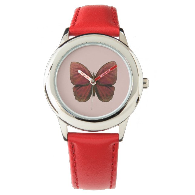 Red Rooster Butterfly Watch (Front)
