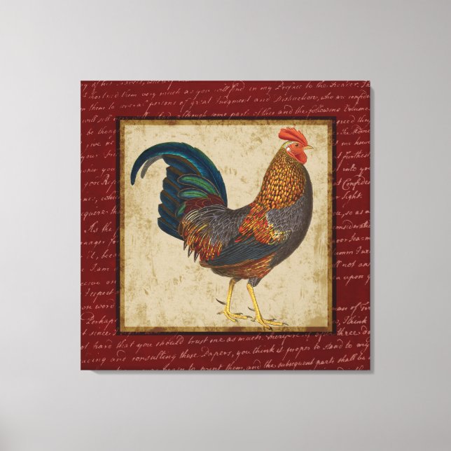 Red Rooster Canvas Print (Front)