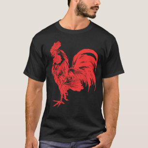 Red Rooster Cocky Vintage Rooster T-Shirt