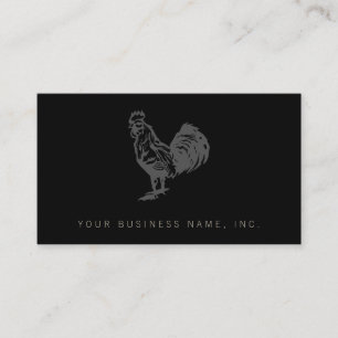 Red Rooster Farmhouse Bistro Logo Professional Business Card