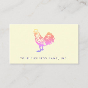 Red Rooster Farmhouse Bistro Logo Professional Business Card