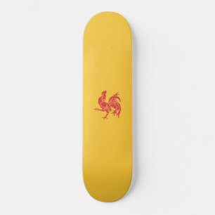 Red Rooster (Flag of Wallonia) Skateboard