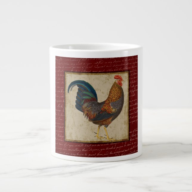 Red Rooster Large Coffee Mug (Front)