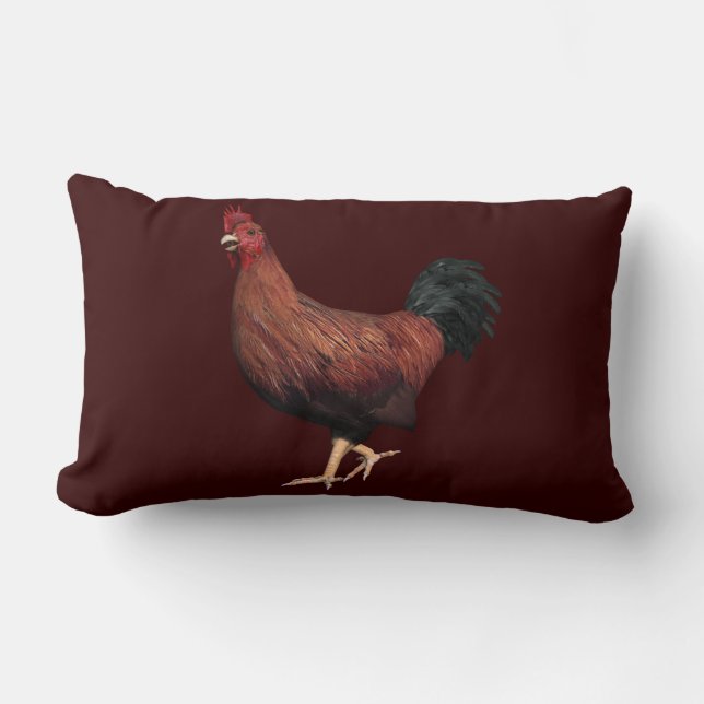 Red Rooster Lumbar Cushion (Front)