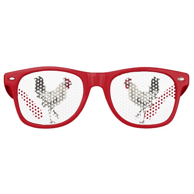 Red Rooster Retro Sunglasses (Front)