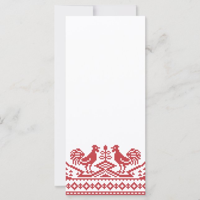Red Roosters cross-stitch Russian Pattern (Front)